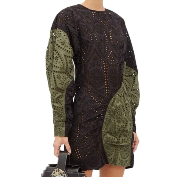 Ganni Dresses & Skirts - Ganni Broderie Embroidered Eyelet Mini Dress